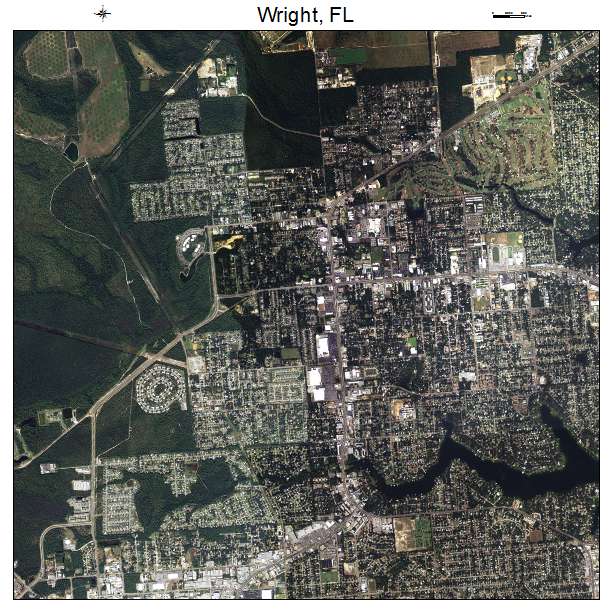 Wright, FL air photo map