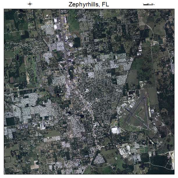 Aerial Photography Map of Zephyrhills, FL Florida