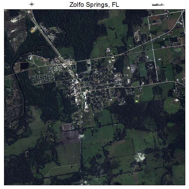 Aerial Photography Map of Zolfo Springs, FL Florida