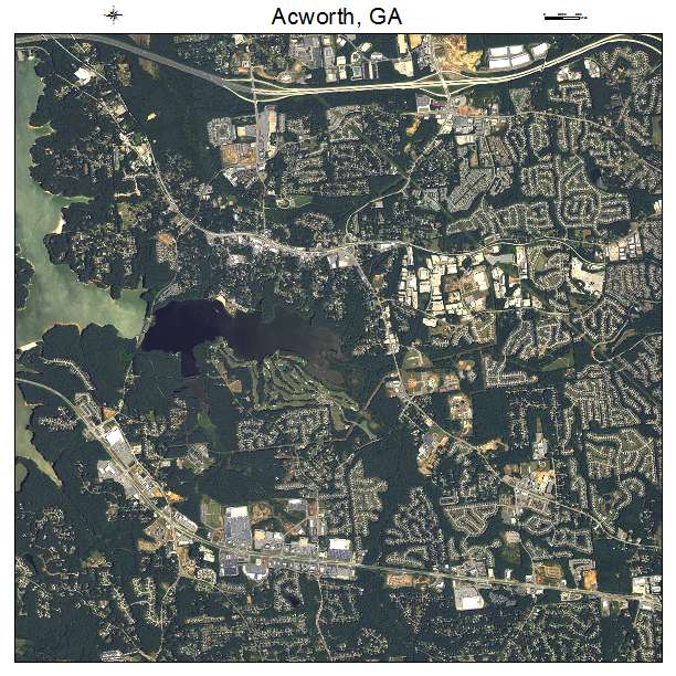 Acworth, GA air photo map