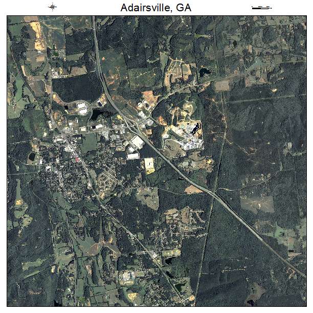 Adairsville, GA air photo map