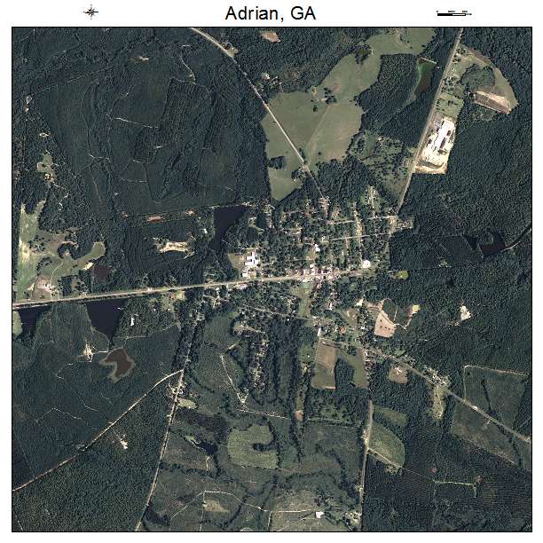 Adrian, GA air photo map