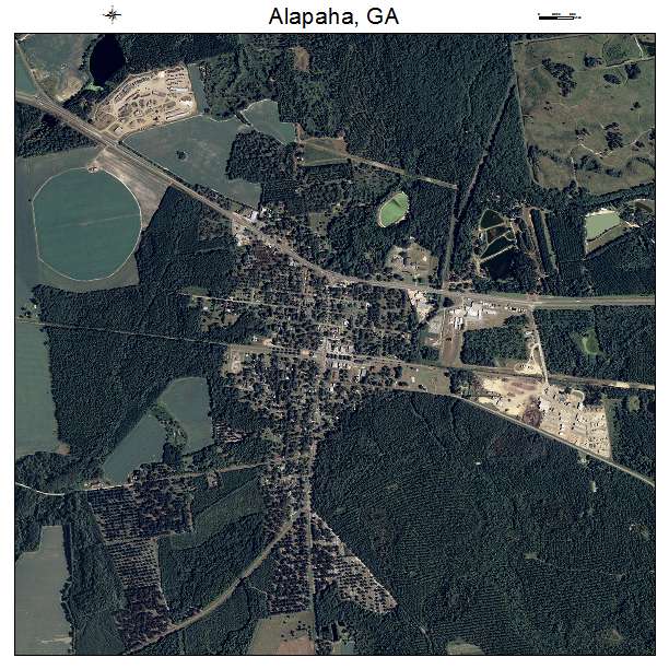Alapaha, GA air photo map