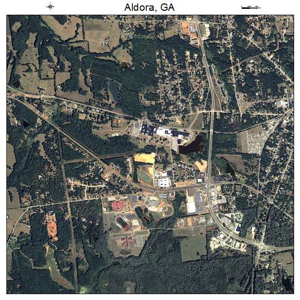 Aldora, GA air photo map