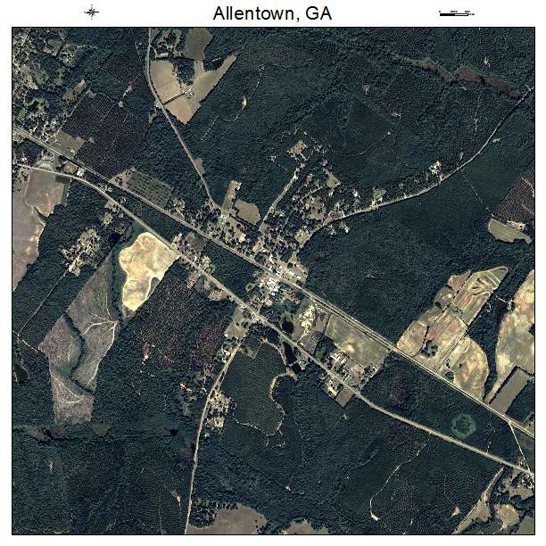 Allentown, GA air photo map