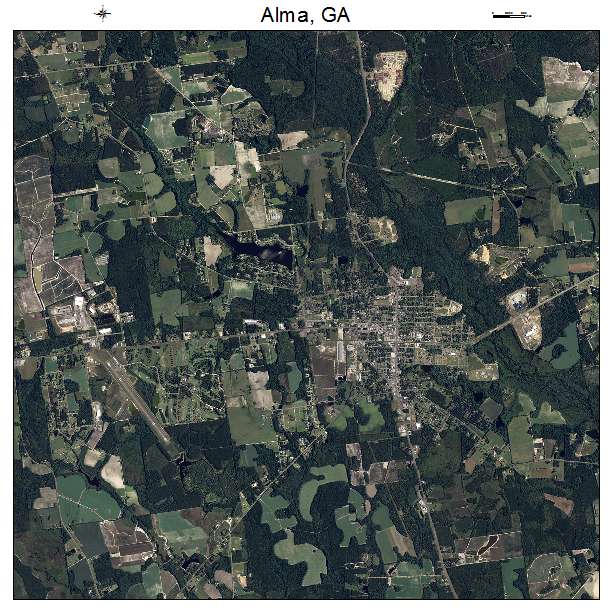 Alma, GA air photo map