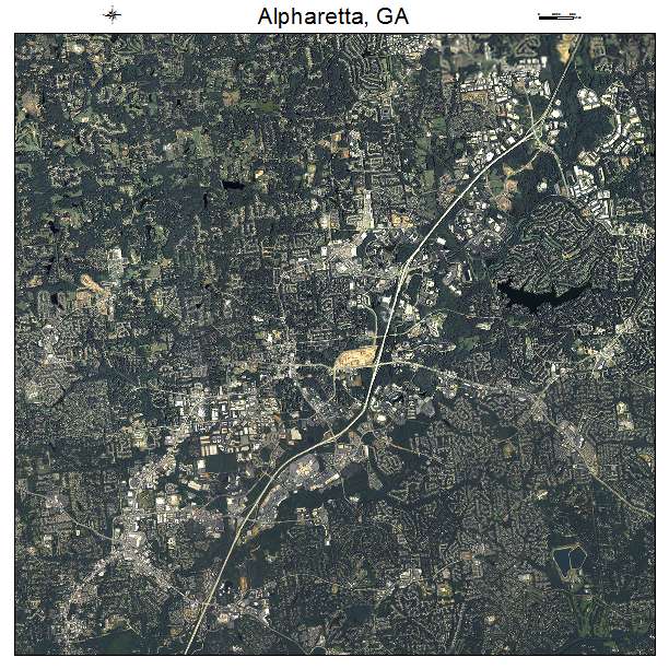 Alpharetta, GA air photo map