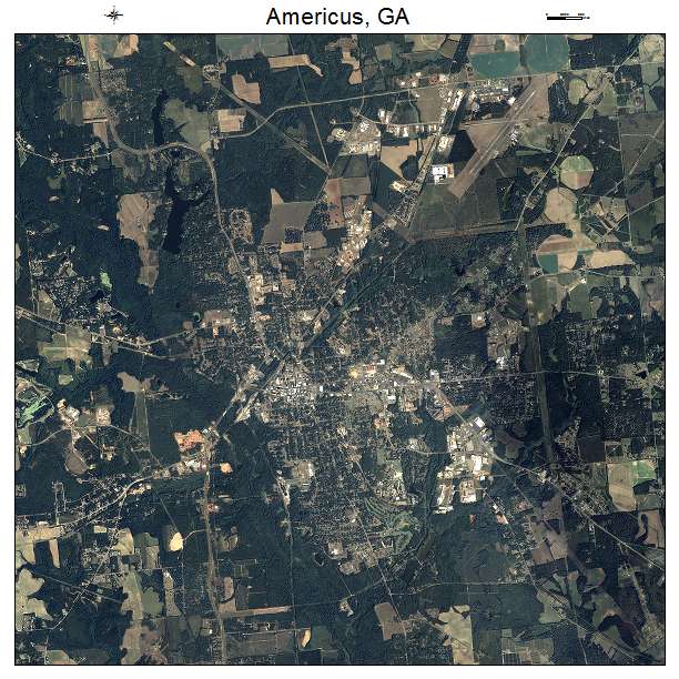 Americus, GA air photo map
