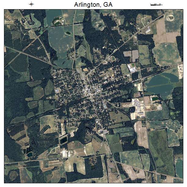 Arlington, GA air photo map