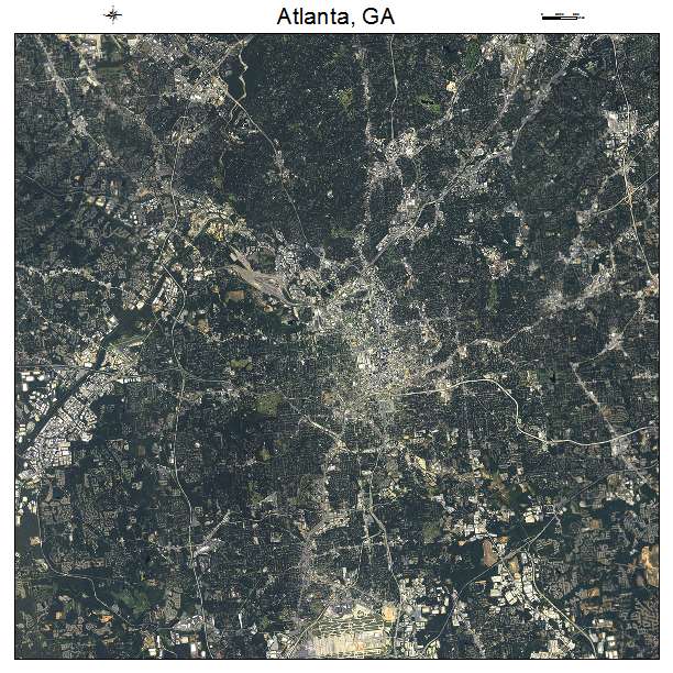 Atlanta, GA air photo map