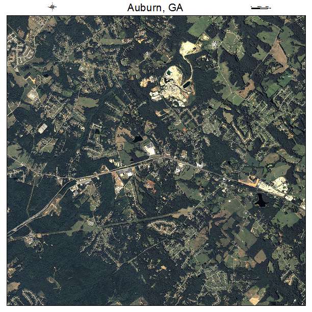 Auburn, GA air photo map