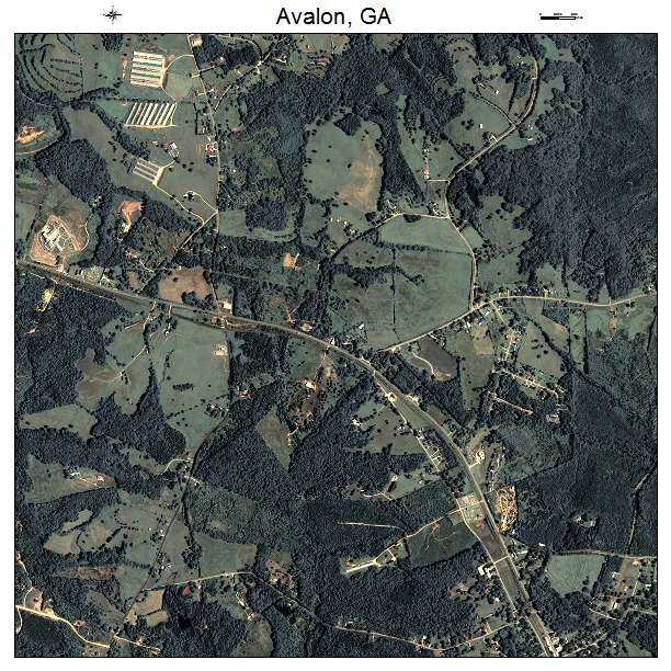 Avalon, GA air photo map
