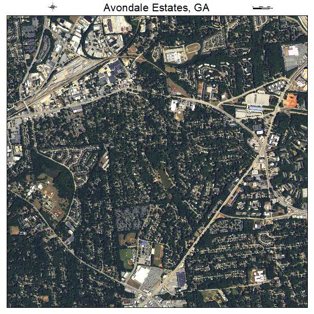 Avondale Estates, GA air photo map