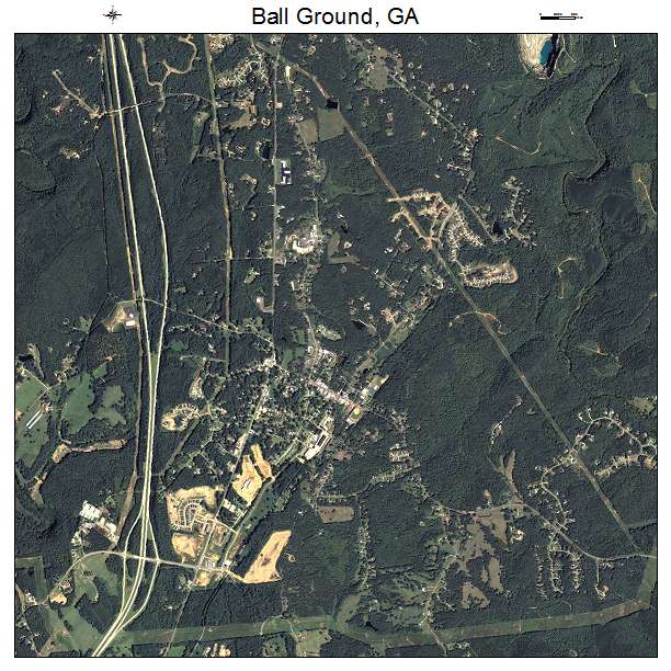 Ball Ground, GA air photo map