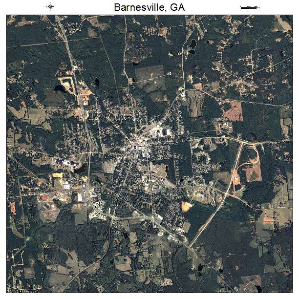 Barnesville, GA air photo map