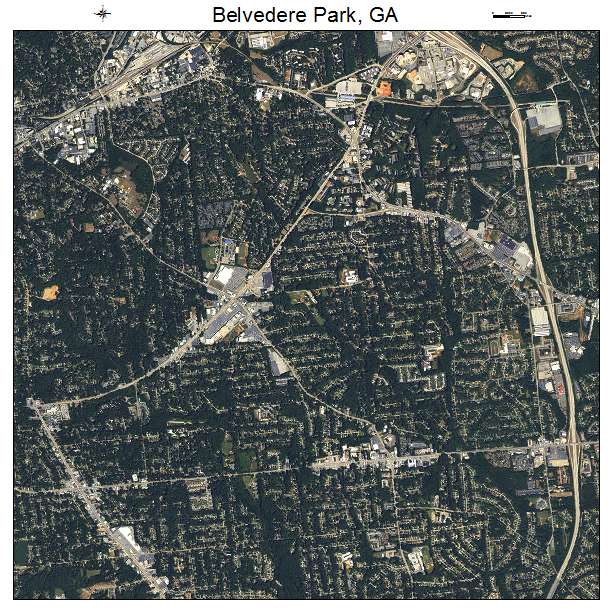 Belvedere Park, GA air photo map