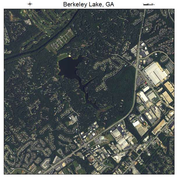 Berkeley Lake, GA air photo map
