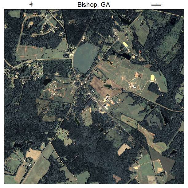 Bishop, GA air photo map
