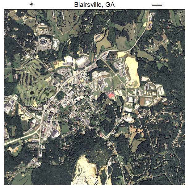 Blairsville, GA air photo map