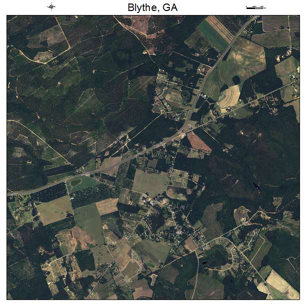 Blythe, GA air photo map