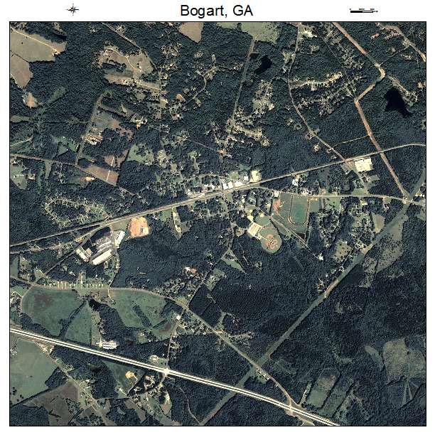 Bogart, GA air photo map