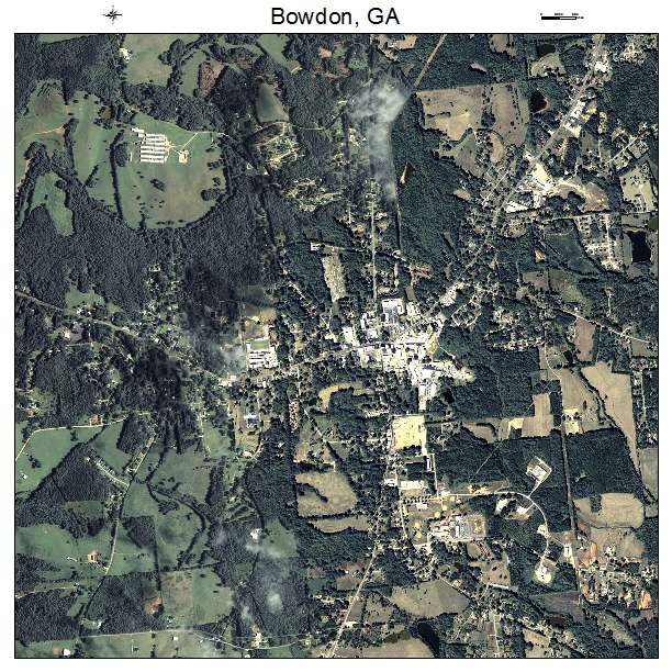 Bowdon, GA air photo map