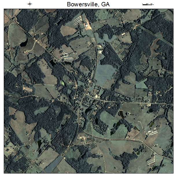 Bowersville, GA air photo map