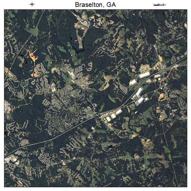 Braselton, GA air photo map