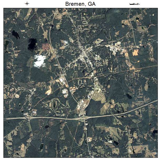 Bremen, GA air photo map