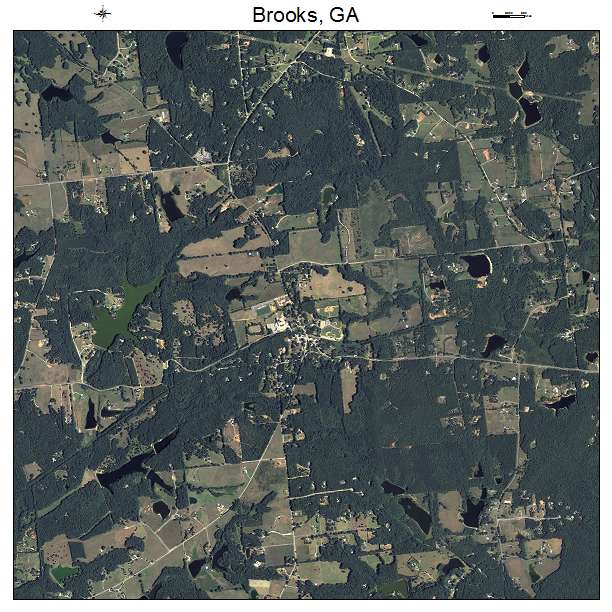 Brooks, GA air photo map