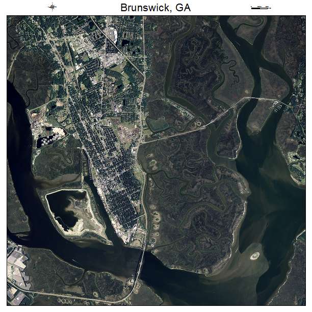 Brunswick, GA air photo map