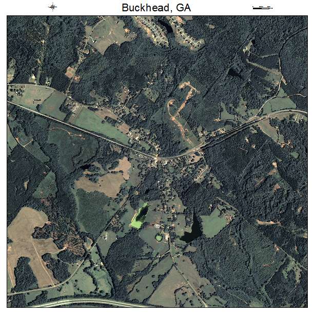 Buckhead, GA air photo map