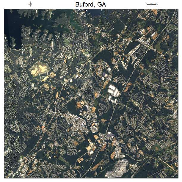 Buford, GA air photo map