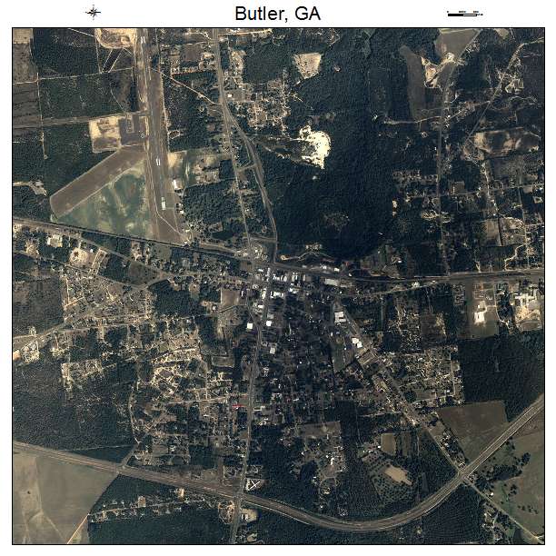 Butler, GA air photo map