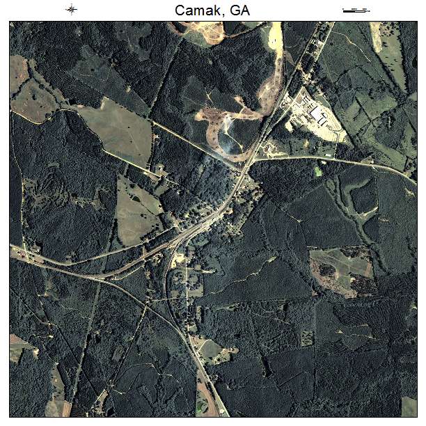Camak, GA air photo map