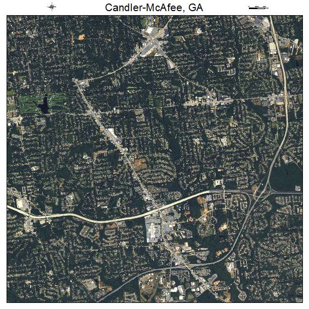 Candler McAfee, GA air photo map