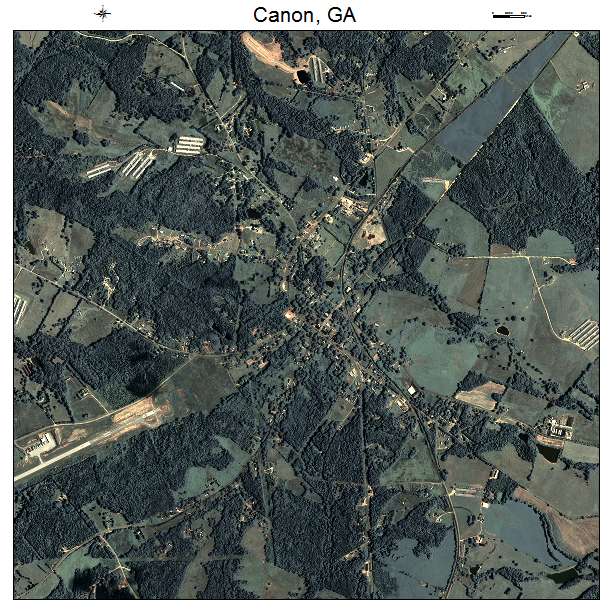 Canon, GA air photo map