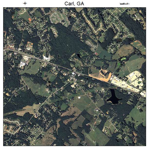 Carl, GA air photo map