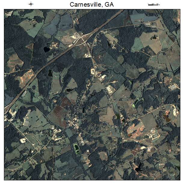 Carnesville, GA air photo map