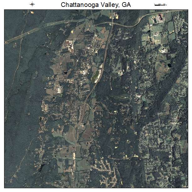 Chattanooga Valley, GA air photo map