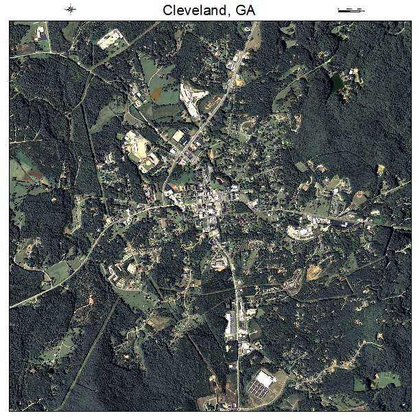 Cleveland, GA air photo map