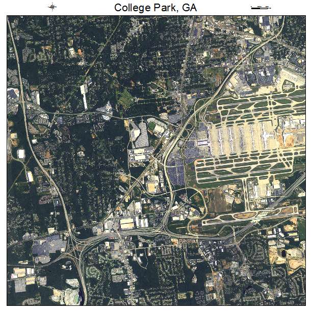College Park, GA air photo map