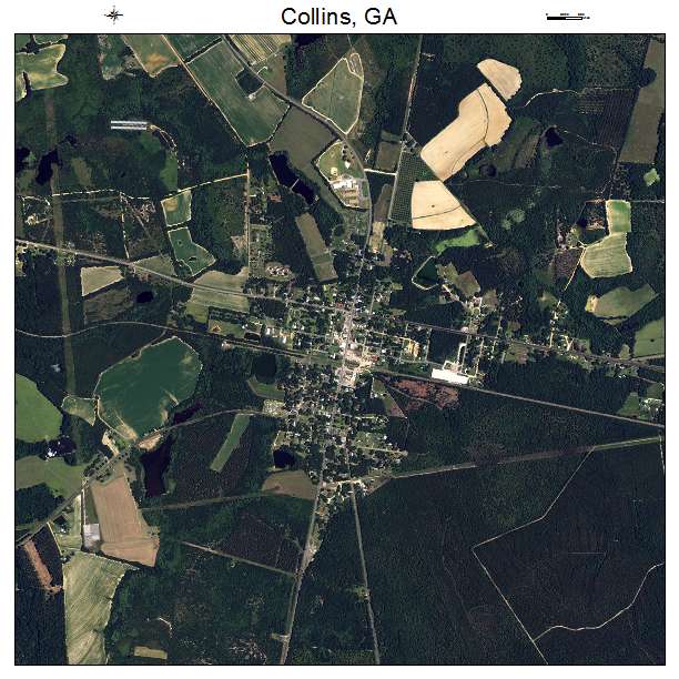 Collins, GA air photo map