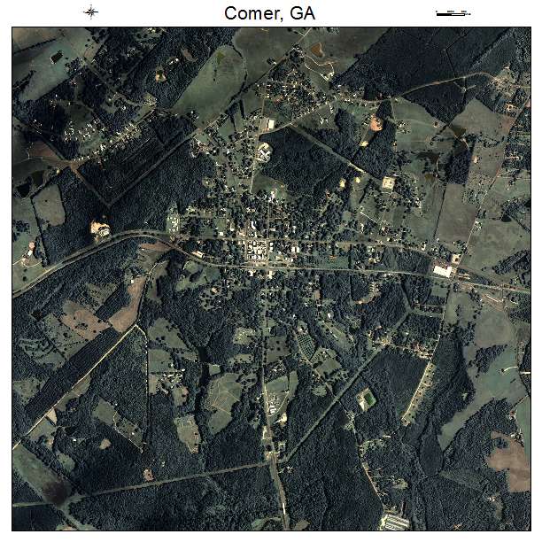Comer, GA air photo map