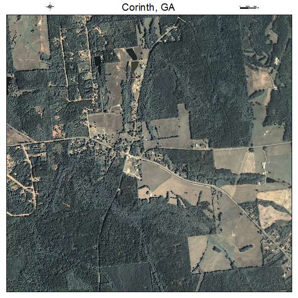 Corinth, GA air photo map