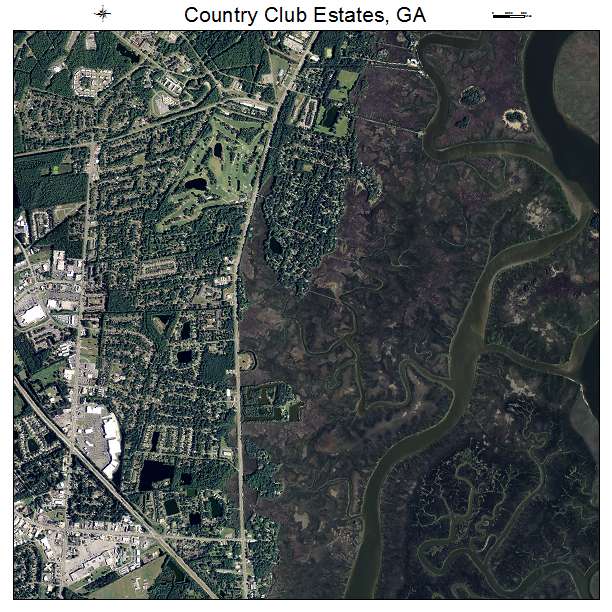 Country Club Estates, GA air photo map