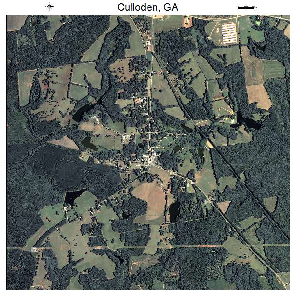 Culloden, GA air photo map