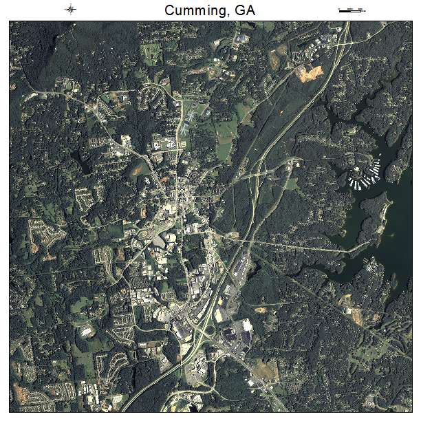 Cumming, GA air photo map