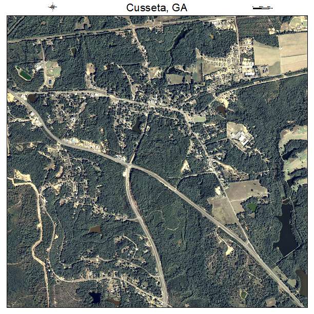 Cusseta, GA air photo map
