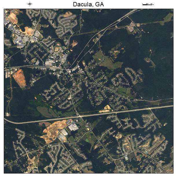 Dacula, GA air photo map